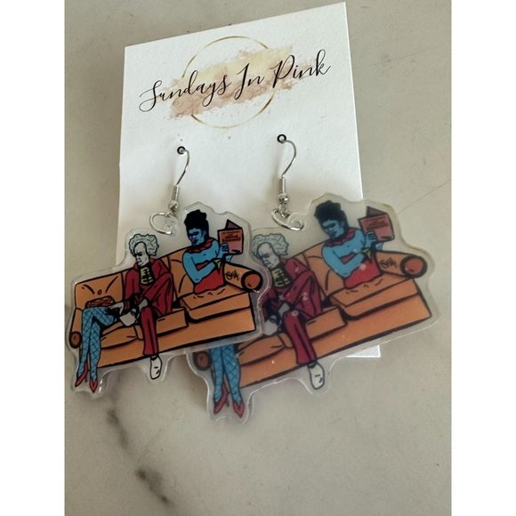 BEETLEJUICE Waiting Room Halloween Drop Earrings NEW - Picture 4 of 4